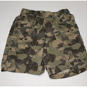 The North Face Lined Camo Print Swim Trunks Men's Small Green